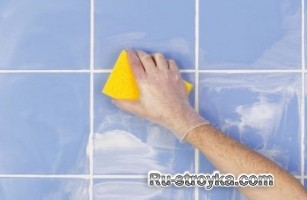 Удаление затирки с керамической плитки.