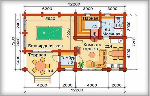 Проекты бани с беседкой под одной крышей: фото примеры, особенности устройства