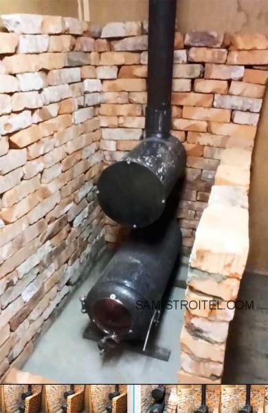 Печь из газового баллона с теплообменником (греет люто)