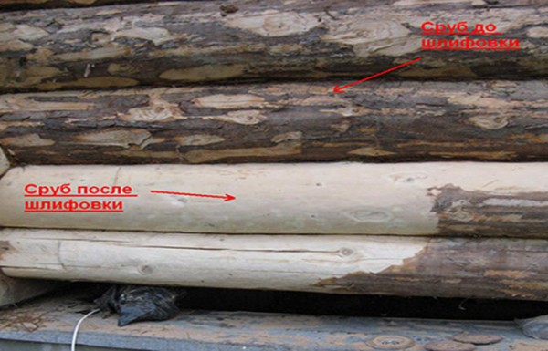 Шлифовка бревен сруба своими руками: инструменты, технологии, инструкция