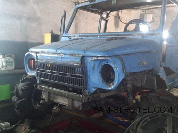 Самодельный автомобиль ЛуАЗ &laquo;Луноход&raquo; с дизельным двигателем